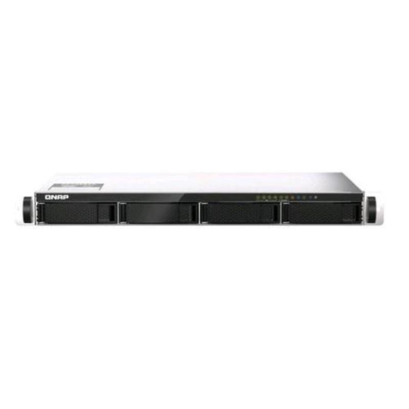 Qnap ts-435xeu nas chassis rack 1u marvell cn9131 2.2ghz ram 4gb-4 bay hdd/ssd 2.5/3.5-2 slot sfp+ 2xrj-45 black