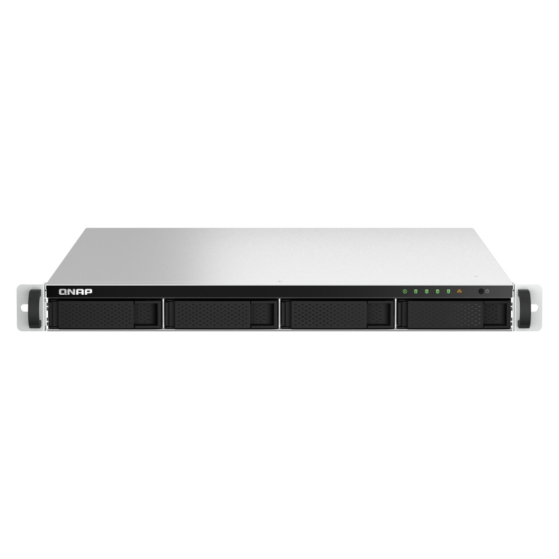Qnap ts-464u nas rack (1u) collegamento ethernet lan nero n5095