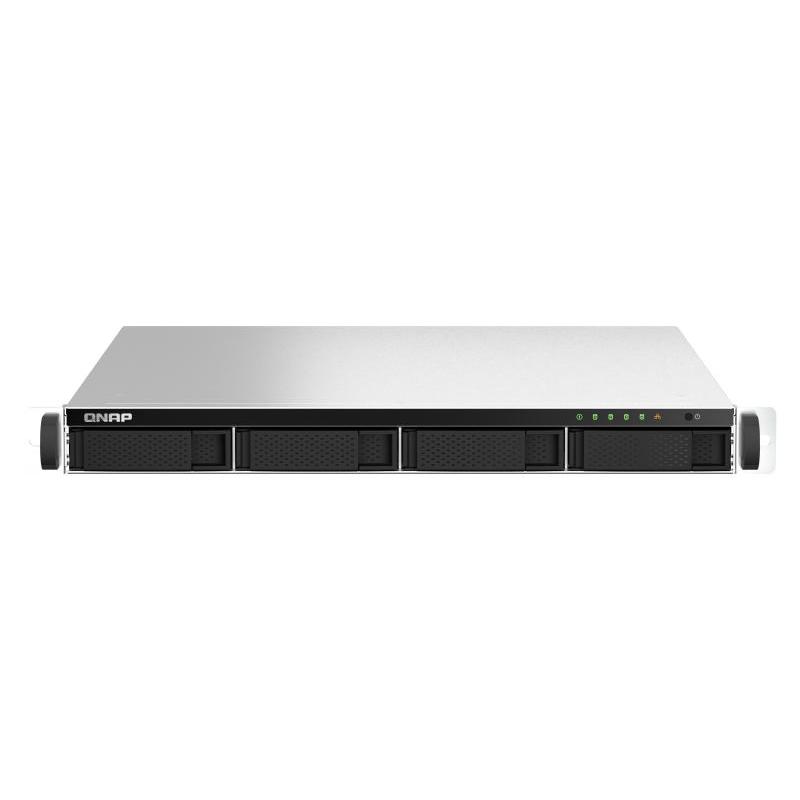 Qnap ts-464u-rp nas chassis rack 1u celeron n595 2.9ghz ram 8gb-4 bay hdd/ssd 2.5/3.5-lan 10/100/1000/2500 mbps colore nero