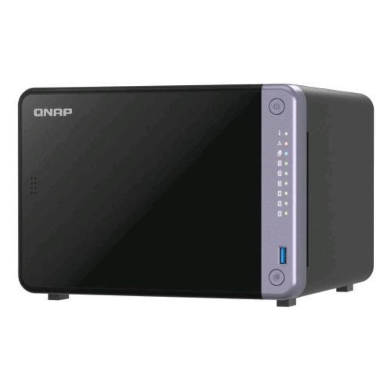 Qnap ts-632x-4g nas 6 baie hdd & ssd alpine al524 2.2ghz 4gb ddr4 4gb lan 10000 server dhcp nero