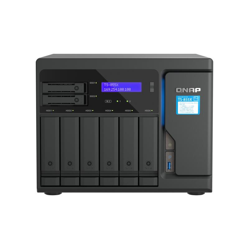 Qnap ts-855x san tower collegamento ethernet lan nero c5125
