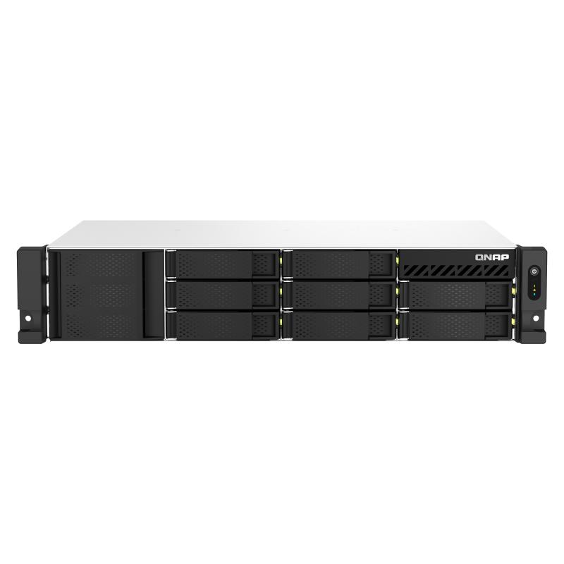 Qnap ts-864eu-rp-8g server nas e di archiviazione armadio (2u) collegamento ethernet lan nero