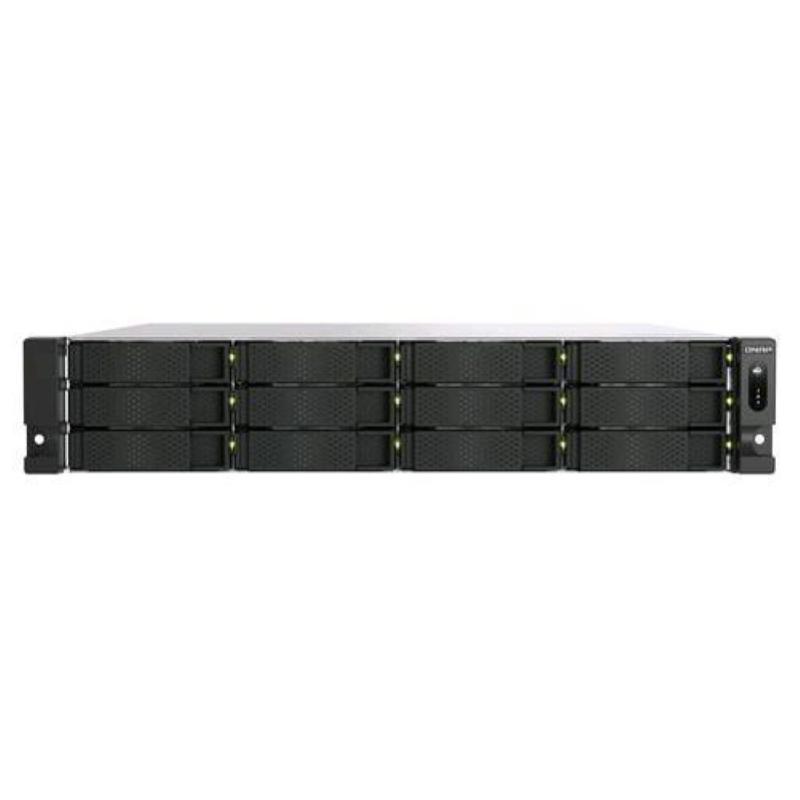 Qnap ts-h1277axu-rp nas chassis rack 2u amd ryzen 7 7000 5.3ghz ram 32gb-12 bay hdd/ssd sata ii/iii 2.5/3.5 2 slot sfp+ 6 porte lan rj-45 black