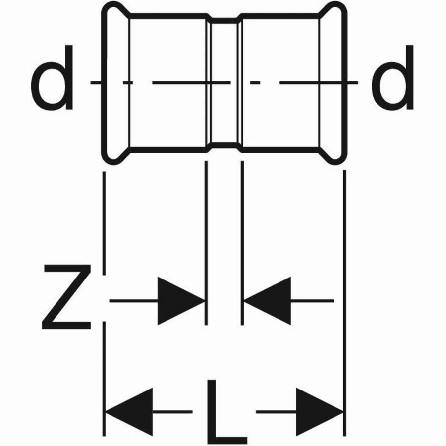 Raccordo Manicotto Acciaio Ø18 22003
