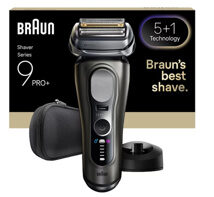 Rasoio elettrico barba BRAUN Series 9 PRO+ 9615S, lame di precisione ultrasottili, impermeabile, tecnologia Pro SensoAdapt, testina flessibile a 40°