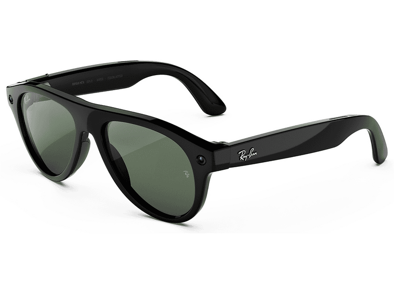 Ray-Ban Meta Aviator (Gen 3), Nero lucido, Lenti Transitions® verdi