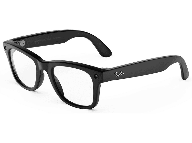 Ray-Ban Meta Wayfarer (Gen 3), Nero opaco, Lenti trasparenti