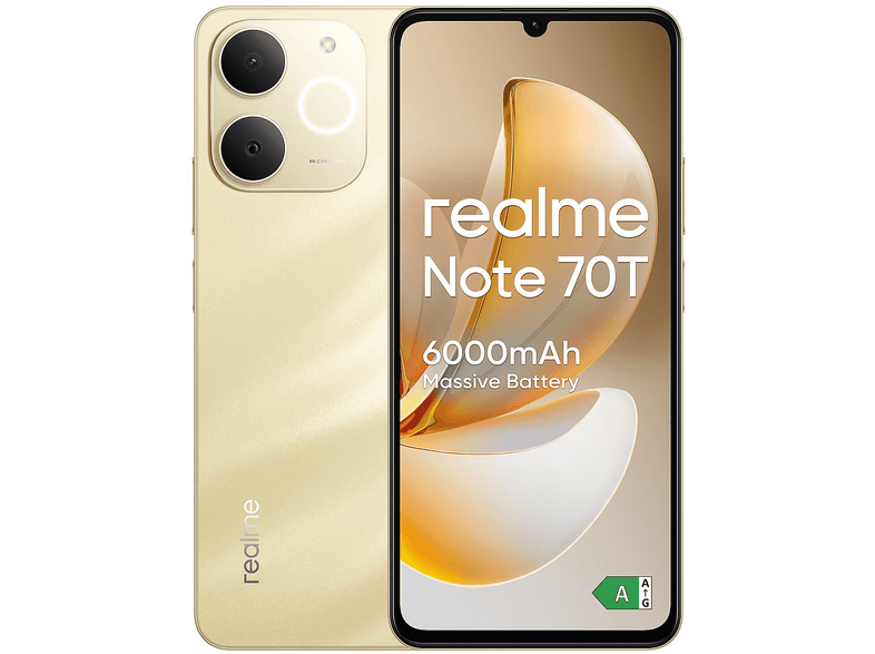 REALME Note 70T 4+64GB, 64 GB, GOLD
