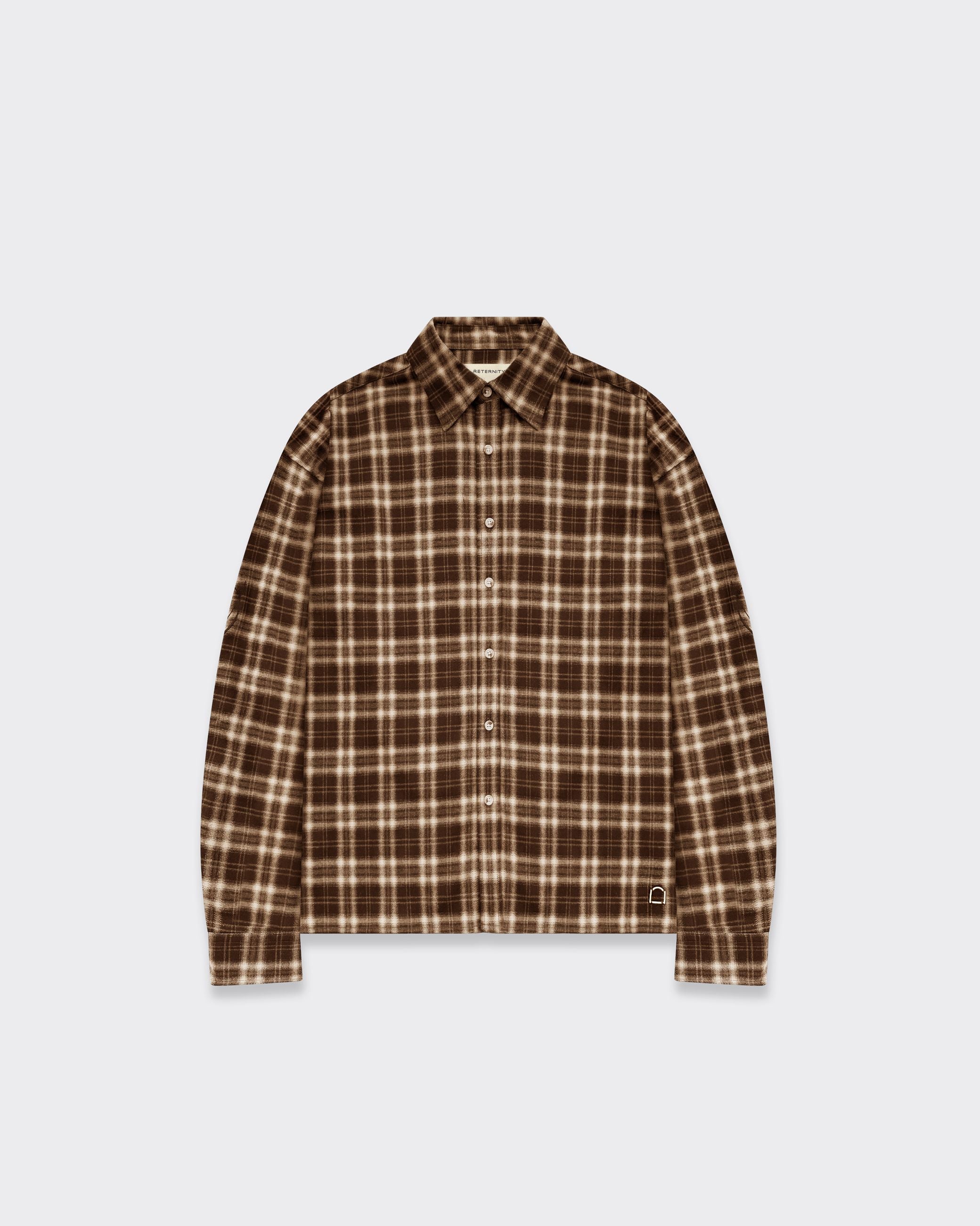 Reternity Camicia Flannel Somewhere Somehow Marrone