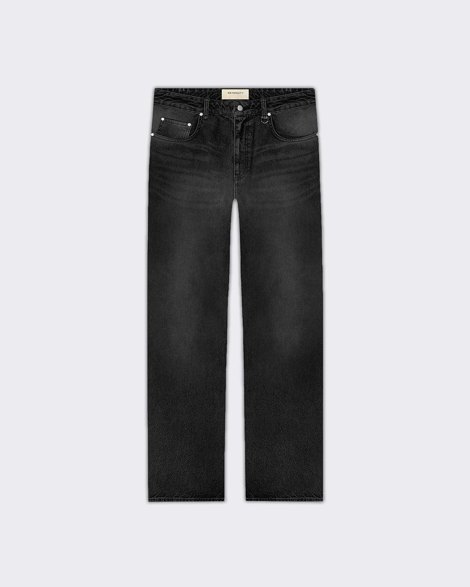 Reternity Jeans Essential Straight Fit Denim Nero Reternity Jeans Essential Straight Fit Denim Nero