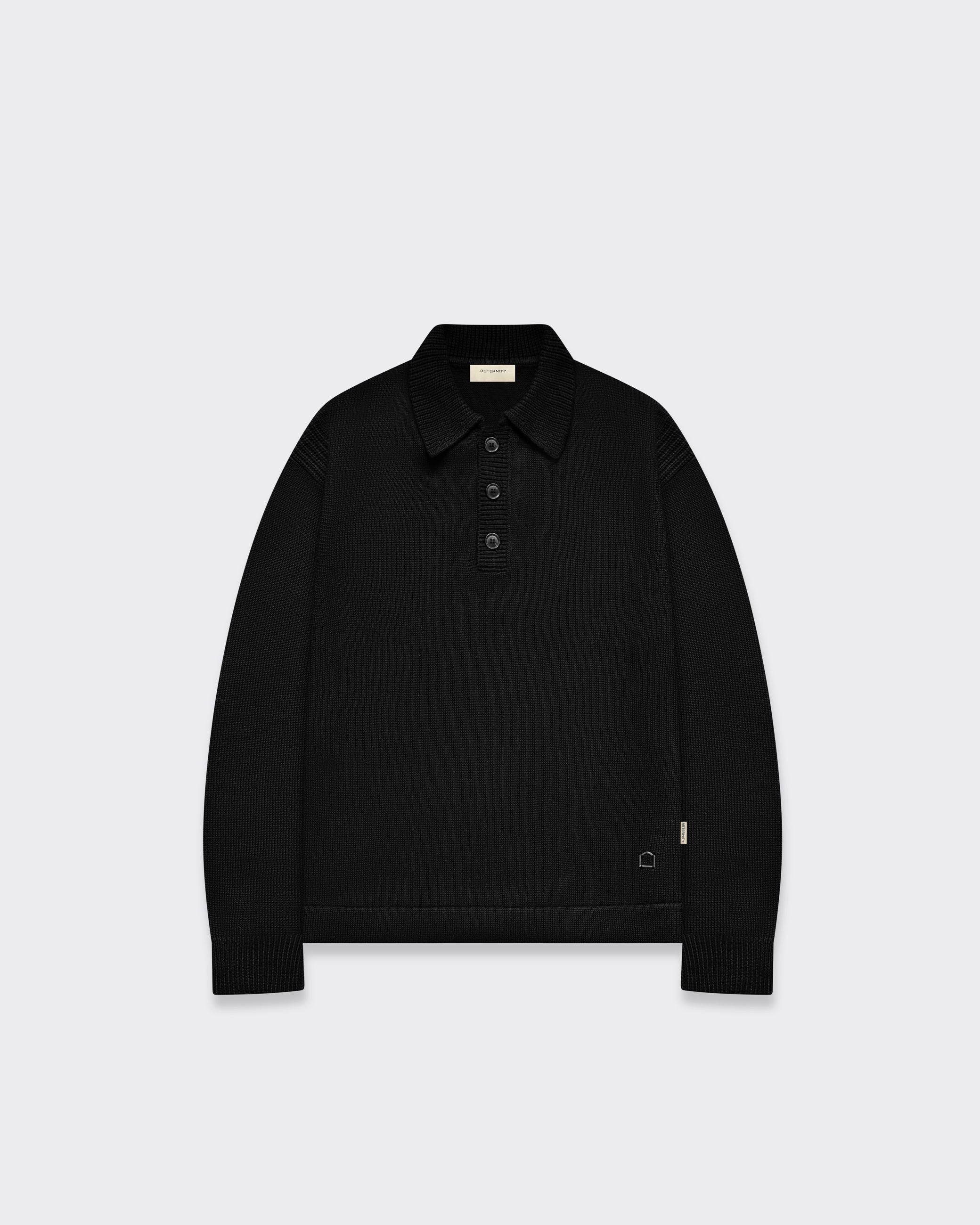 Reternity Polo Le Relief Knit Nera