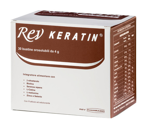 Rev Keratin Integratore Cheratotrofico Capelli e Unghie 30 Bustine