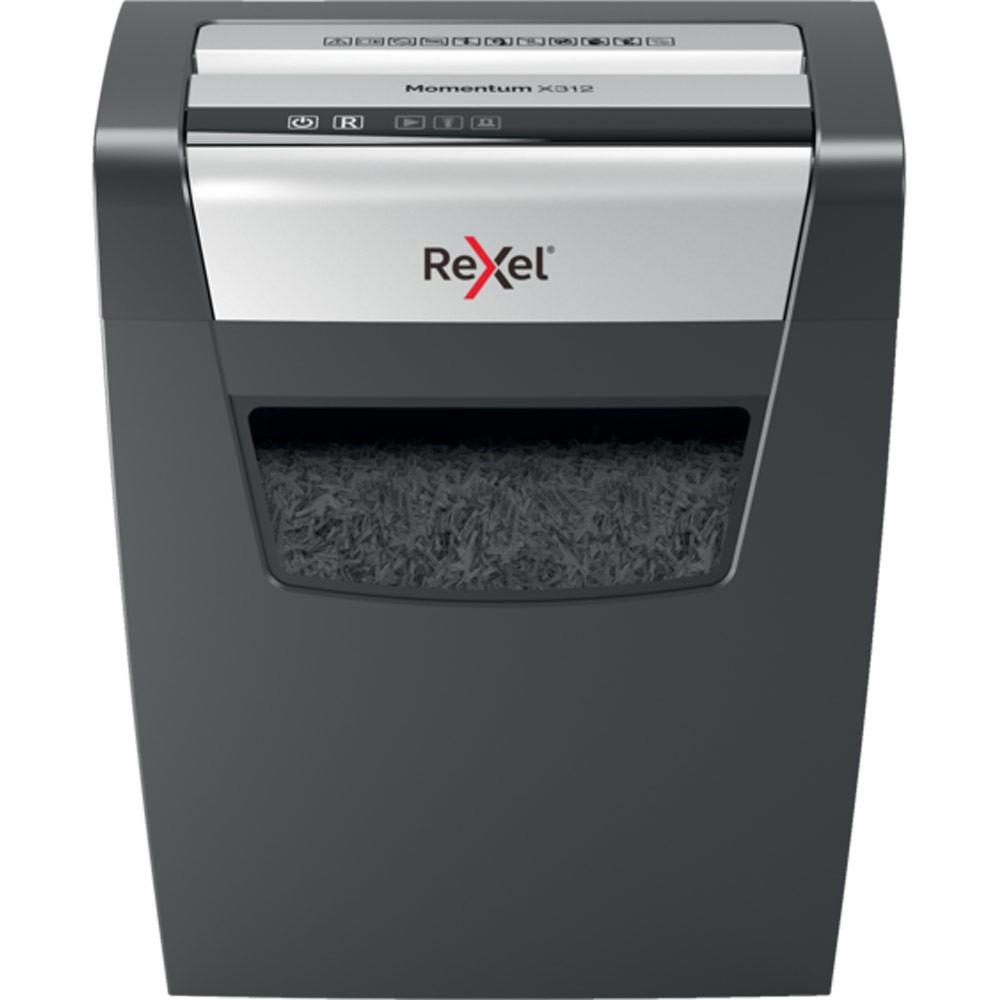 Rexel Momentum X312 distruggi documenti Taglio a particelle Nero Grigio