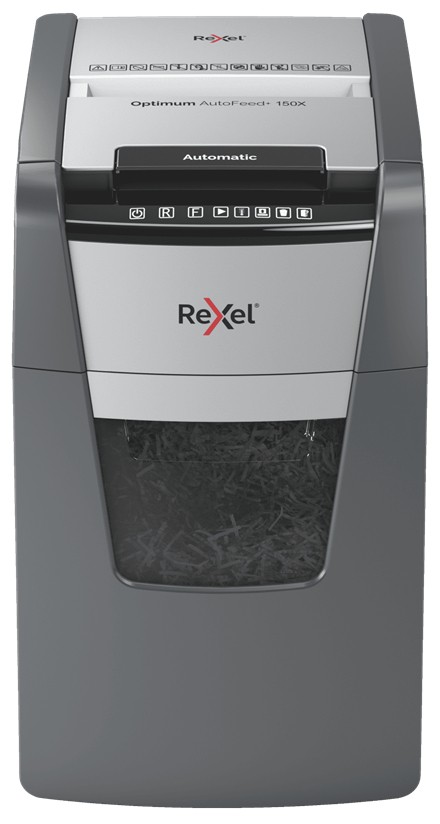Rexel Optimum AutoFeed+ 150X A distruggi documenti Triturazione incrociata 55 dB 22 cm Nero Grigio