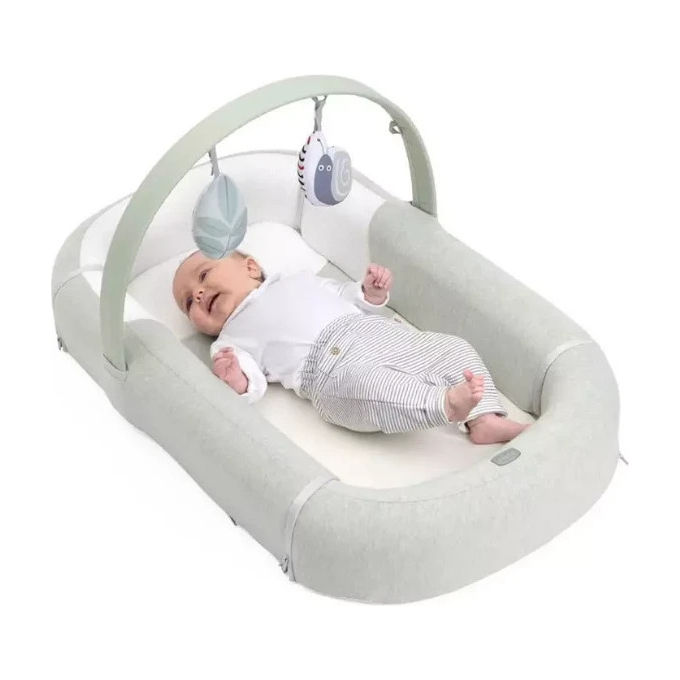 Riduttore lettino 4 in 1 con barra gioco (81x49x12cm) MUMMY POD Olive 04087176160000