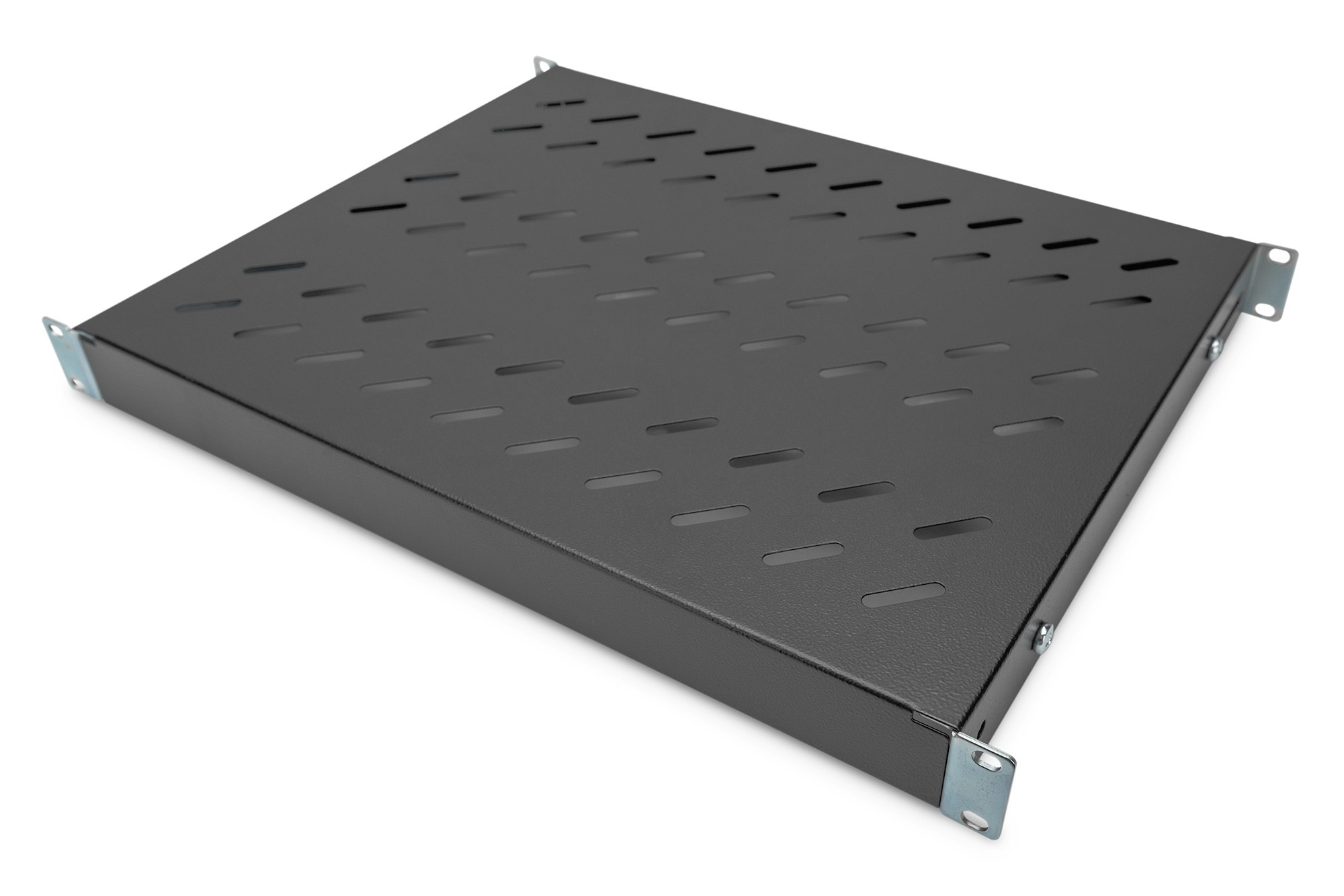 Ripiano Per Armadi Rack 19 Agganci Montanti Anteriori E Posteriori Profondita Regolabile 350-550 Mm Colore Nero Ripiano Per Armadi Rack 19 Agganci Montanti Anteriori E Posteriori Profondita Regolabile 350-550 Mm Colore Nero