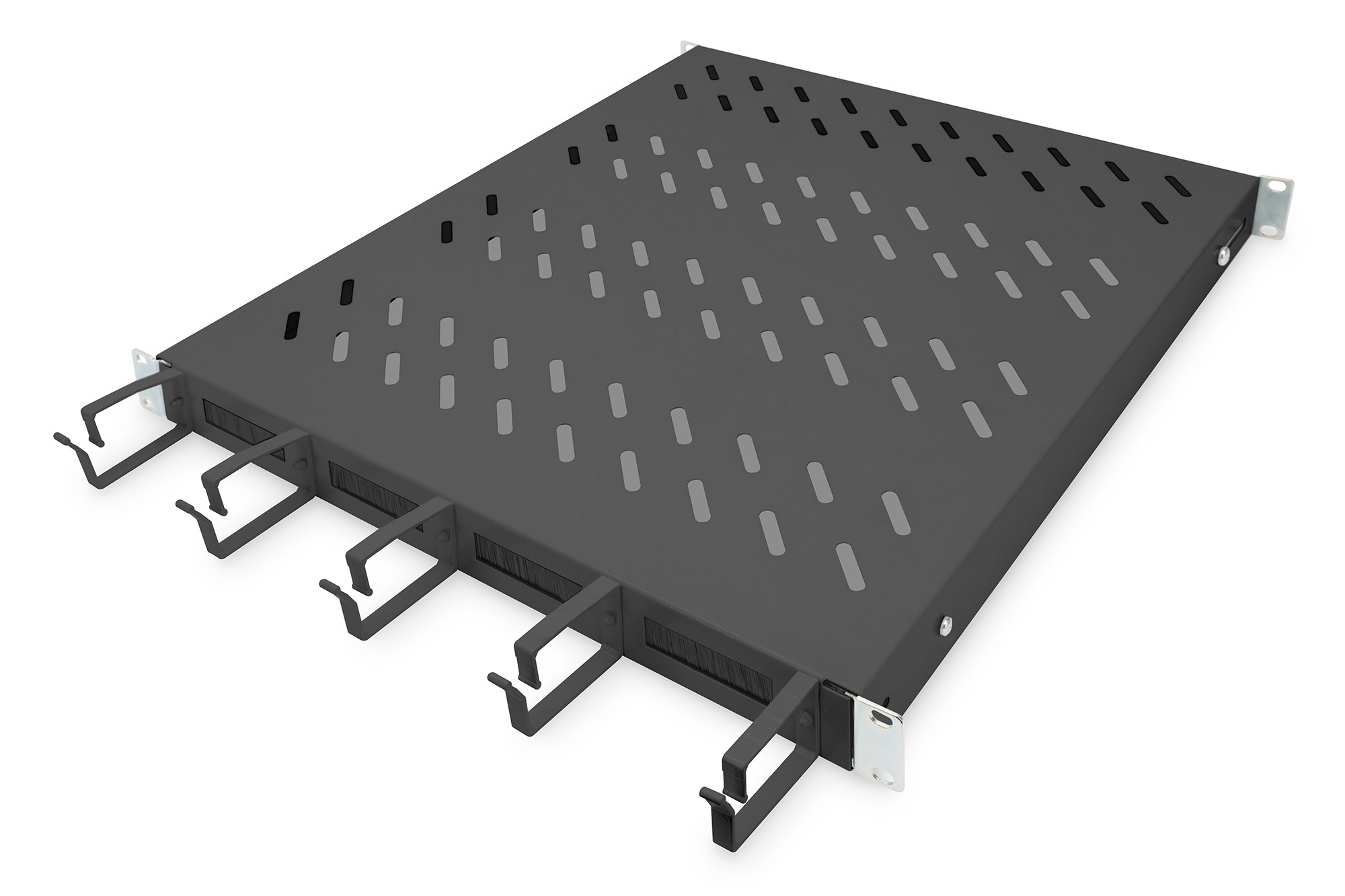 Ripiano Per Armadi Rack 19 Con Gestione Cavi Per Armadi 800 Mm Colore Nero
