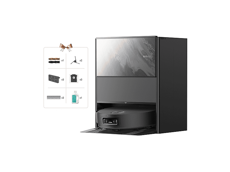 ROBOT ASPIRAPOLVERE DREAME AQUA10VIM ULTRATRACK COMP, Potenza 650 W, Lavapavimenti, Autonomia fino a 200 min, Sensore di superficie, Spazzola laterale, Base carica, Nero