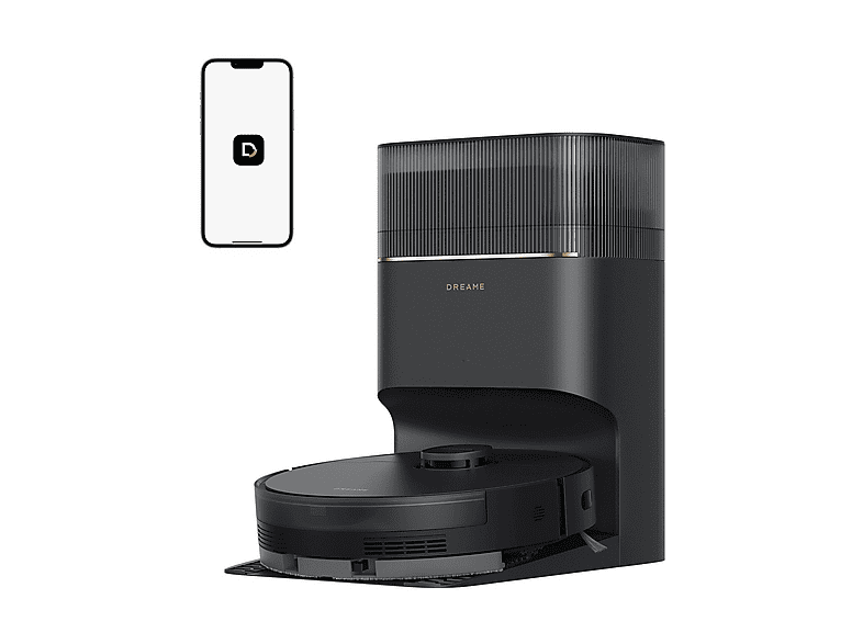 ROBOT ASPIRAPOLVERE DREAME D20VIM PRO PLUS, Potenza 650 W, Lavapavimenti, Autonomia fino a 285 min, Sensore di superficie, Spazzola laterale, Base carica, Nero