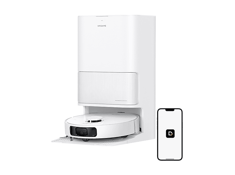 ROBOT ASPIRAPOLVERE DREAME D20VIM ULTRA, Potenza 700 W, Lavapavimenti, Autonomia fino a 250 min, Sensore di superficie, Spazzola laterale, Base carica, Bianco