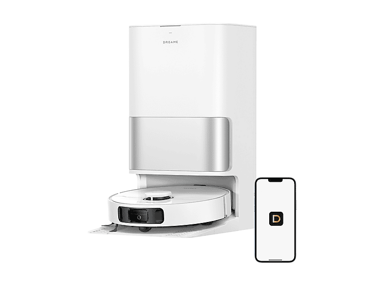 ROBOT ASPIRAPOLVERE DREAME D30VIM Ultra , Potenza 600 W, Lavapavimenti, Autonomia fino a 90 min, Sensore di superficie, Spazzola laterale, Base carica, Bianco