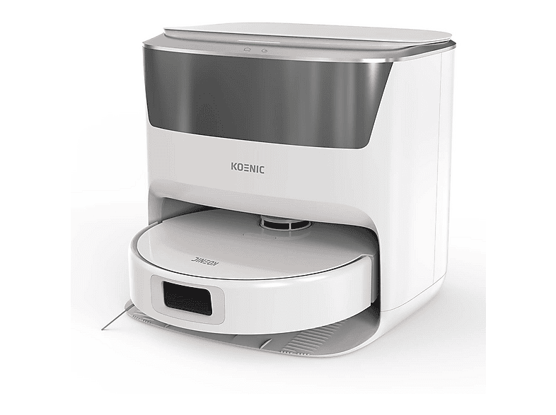 ROBOT ASPIRAPOLVERE KOENIC KRVC21526IT, Potenza 60 W, Lavapavimenti, Autonomia fino a 170 min, Sensore di superficie, Spazzola laterale, Base carica, Bianco