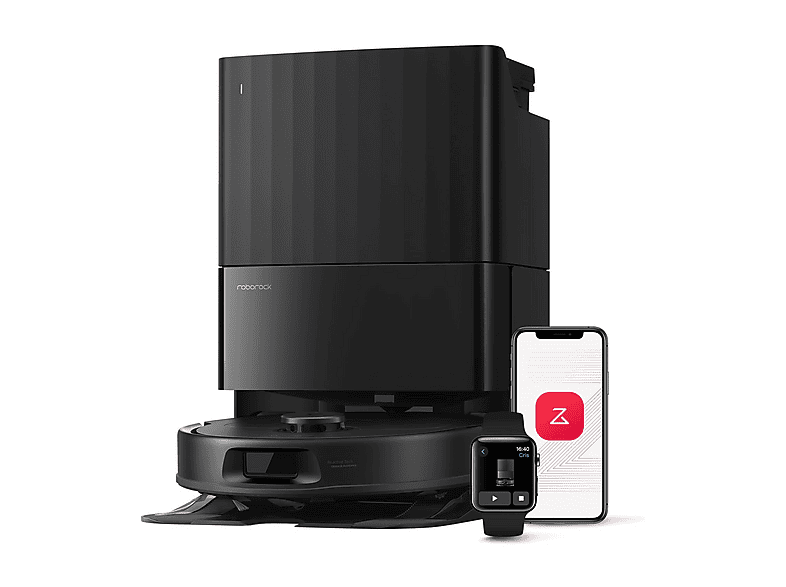 ROBOT ASPIRAPOLVERE ROBOROCK QR 598, Potenza 60 W, Lavapavimenti, Autonomia fino a 180 min, Sensore di superficie, Spazzola laterale, Base carica, Black