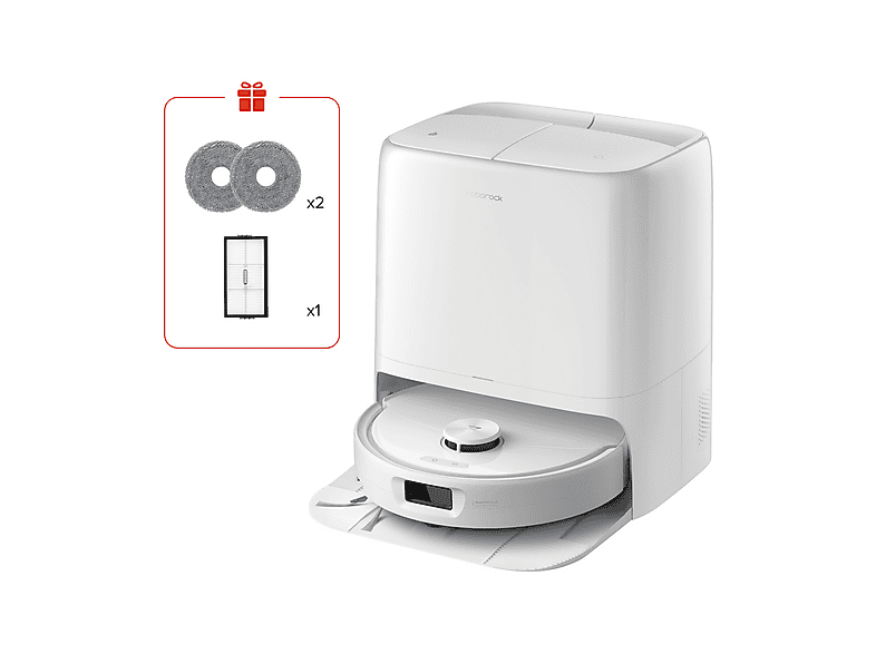 ROBOT ASPIRAPOLVERE ROBOROCK QREVO 2 PROX W , Potenza 60 W, Lavapavimenti, Autonomia fino a 180 min, Sensore di superficie, Spazzola laterale, Base carica, Bianco