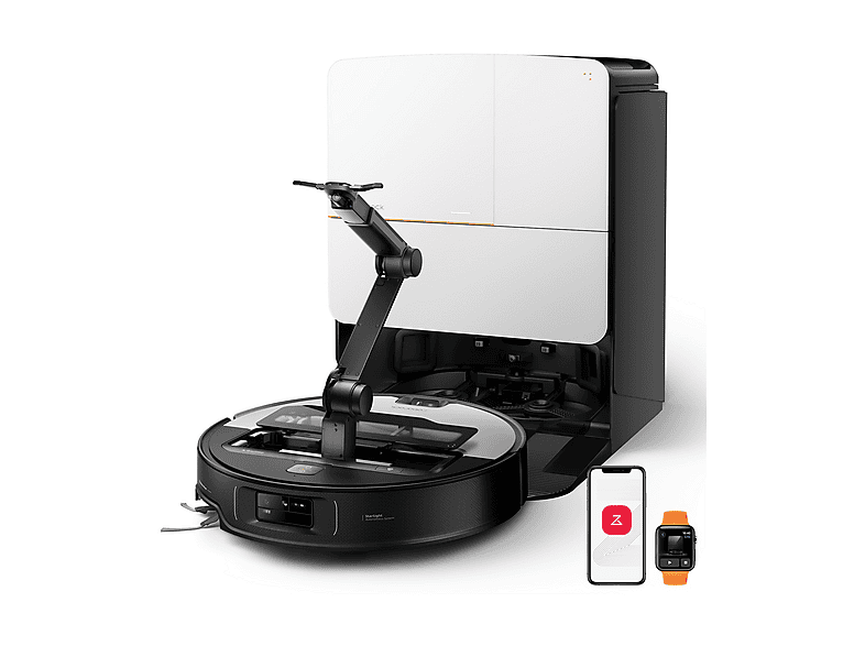 ROBOT ASPIRAPOLVERE ROBOROCK Saros Z70, Potenza 65 W, Lavapavimenti, Autonomia fino a 180 min, Sensore di superficie, Spazzola laterale, Base carica, White