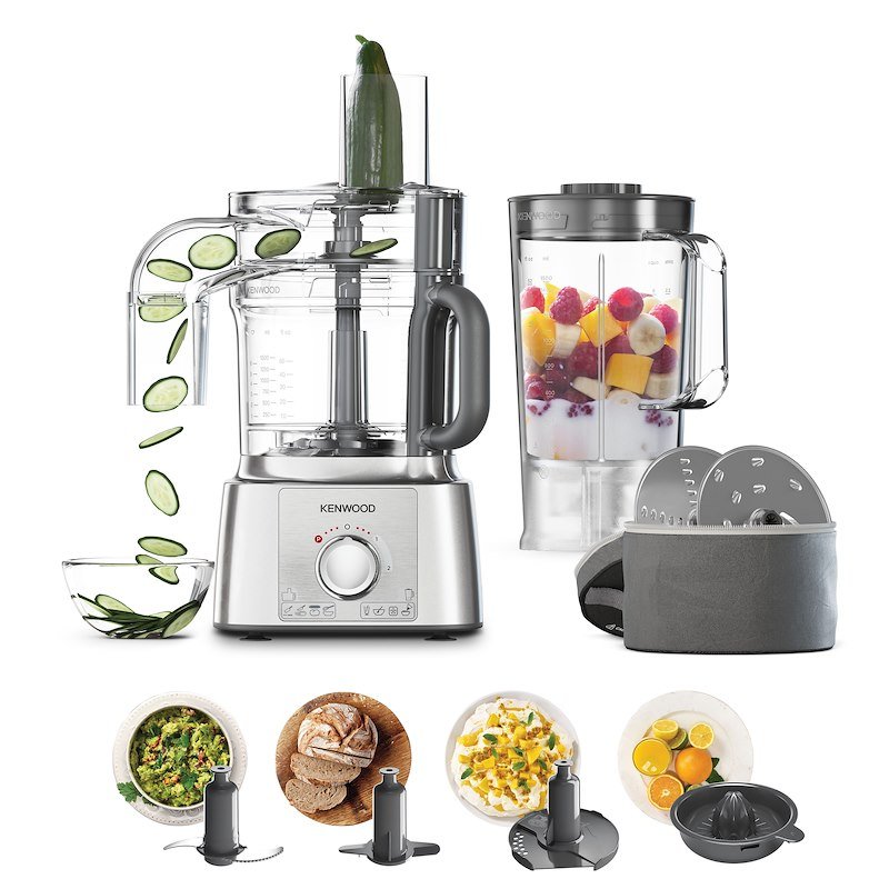 Robot da cucina KENWOOD MultiPro Express FDP65.590SI con lama in acciaio inox, 3L, 1000W, Silver