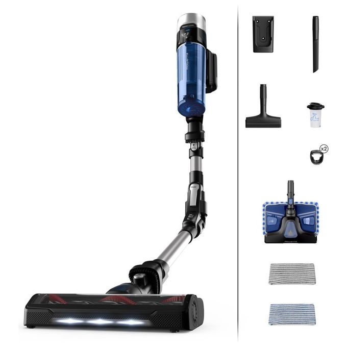 Rowenta X-Force Flex 9.60 RH20C0 Aspirapolvere senza Filo Argento-Blu Senza Sacchetto Rowenta X-Force Flex 9.60 RH20C0 Aspirapolvere senza Filo Argento-Blu Senza Sacchetto