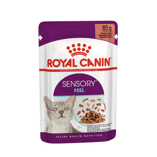 Royal Canin Cat Sensory Feel 85 gr In salsa - confezione da 12 pezzi - Cibo umido per gatti - 1° ORDINE? scegli tra BZR5 - BZR20 + 200 pt fedeltà