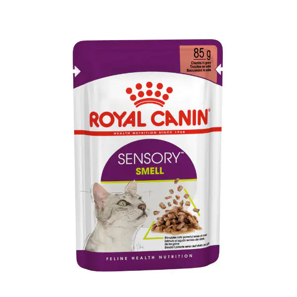 Royal Canin Cat Sensory Smell 85 gr In salsa - confezione da 12 pezzi - Cibo umido per gatti - 1° ORDINE? scegli tra BZR5 - BZR20 + 200 pt fedeltà