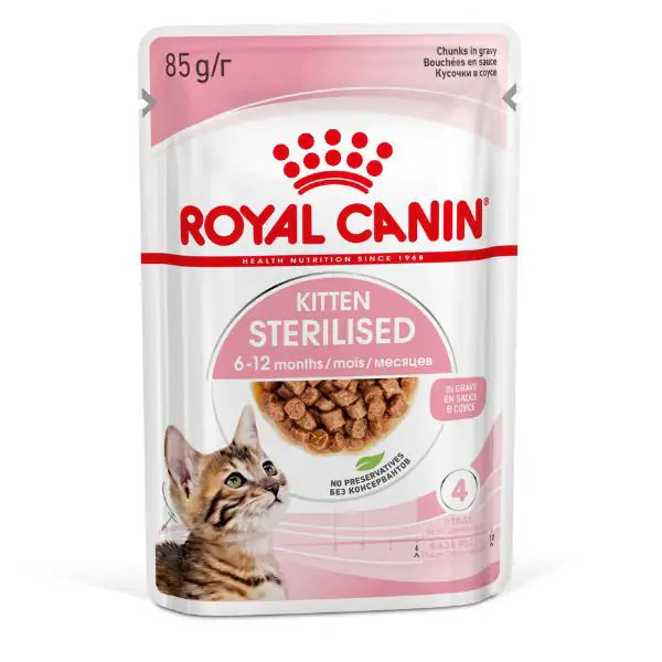 Royal Canin Kitten Sterilised 85 gr In salsa - confezione da 12 pezzi - Cibo umido per gatti - 1° ORDINE? scegli tra BZR5 - BZR20 + 200 pt fedeltà