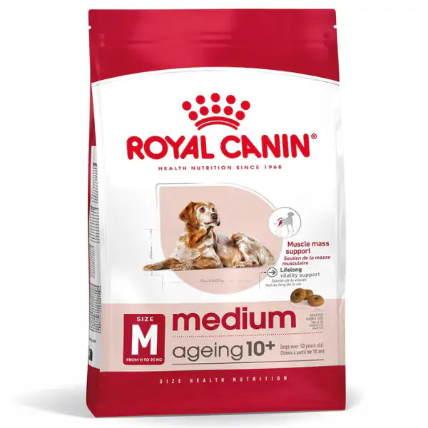 Royal Canin Medium Ageing 10+ 15 kg (scadenza: 22/10/2026) - Croccantini per cani - 1° ORDINE? scegli tra BZR5 - BZR20 + 200 pt fedeltà