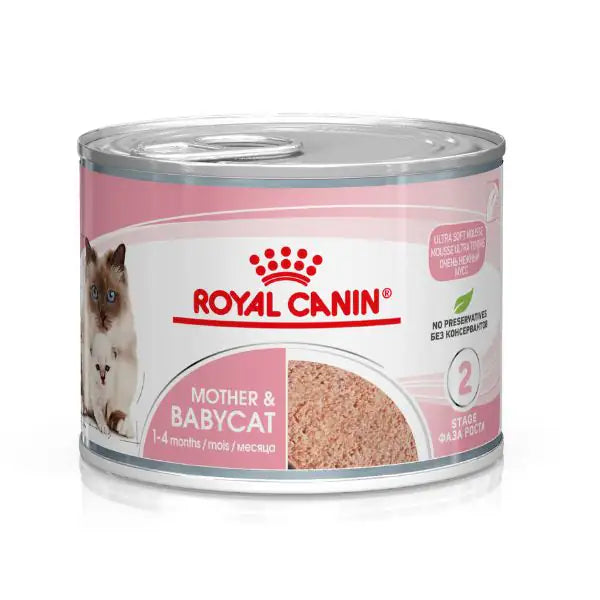 Royal Canin Mother & Babycat Alimento Umido Mousse per Gatti in Gestazione e Gattini 195g