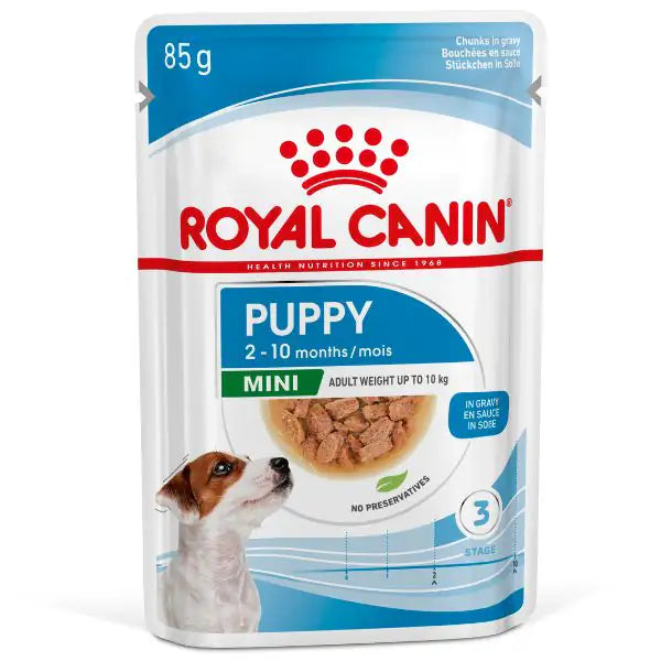 Royal Canin Puppy Umido Mini 85 gr - confezione da 12 pezzi - Cibo umido per cani - 1° ORDINE? scegli tra BZR5 - BZR20 + 200 pt fedeltà