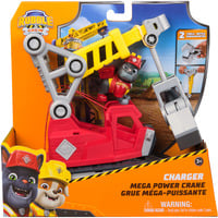 Rubble & Crew, Mega Gru di Charger, Veicolo Giocattolo con Personaggio Charger e 2 Attrezzi Rimovibili, Giocattoli PAW Patrol per Bambini e Bambine, 3+ Anni, veicolo da gioco
