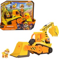 Rubble & Crew, Veicolo da lavoro Deluxe di Rubble, Bulldozer da cantiere con luci, suoni e personaggio, giocattoli per bambini e bambine dai 3 anni in su, veicolo da gioco