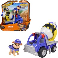 Rubble & Crew, Veicolo da lavoro di Mix, Betoniera giocattolo con personaggio da collezione, giocattoli per bambini dai 3 anni in su, veicolo da gioco