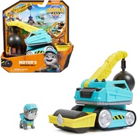 Rubble & Crew, Veicolo da lavoro di Motor, Palla demolitrice con personaggio da collezione, giocattoli per bambini dai 3 anni in su, veicolo da gioco
