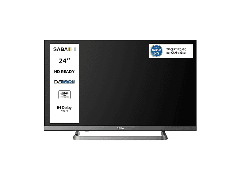 SABA SA24M10 TV LED, 24 ", HD, Classe E