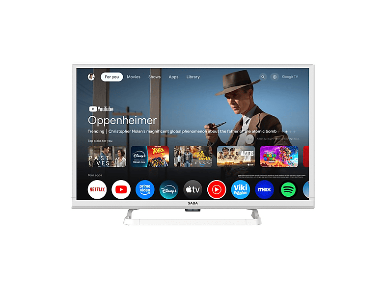 SABA SA24W78GTV TV LED, SMART TV, 24 ", HD, Processore Mali-G31 * 2, Classe D