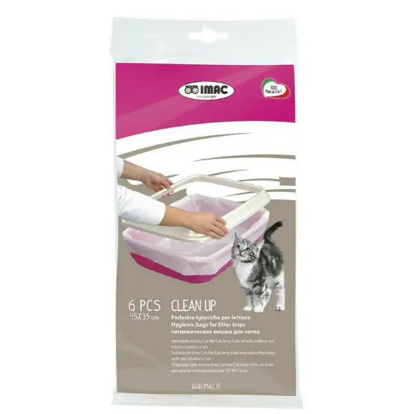 Sacchetti per Lettiera Clean Up Imac 6 pezzi da 45x35 cm - 1° ORDINE? scegli tra BZR5 - BZR20 + 200 pt fedeltà