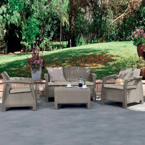 SALOTTO CORFU 4 PZ C/CUSCINI SABBIA SALOTTO CORFU 4 PZ C/CUSCINI SABBIA