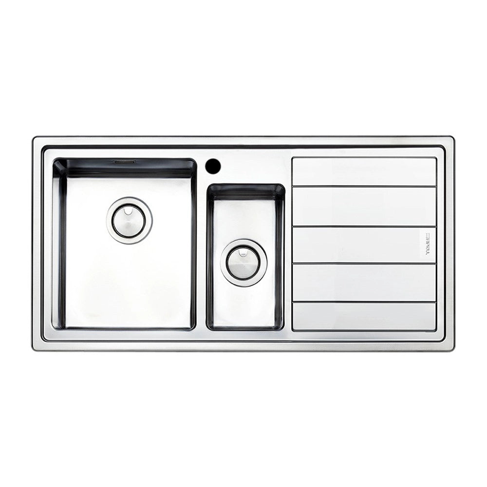 Samet Lavello cucina SAXT332 2 vasche e gocciolatoio destro 100x50 cm