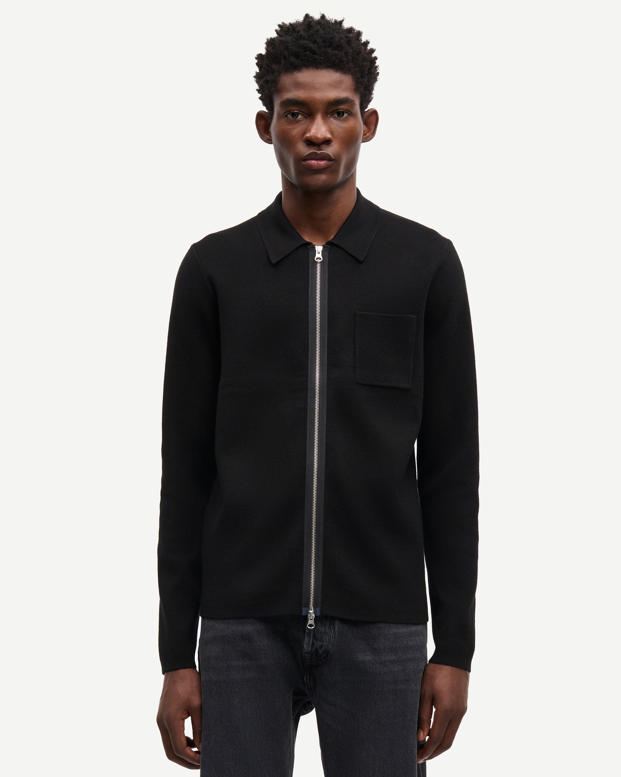 Samsoe Samsoe Polo Guna Full Zip Nera
