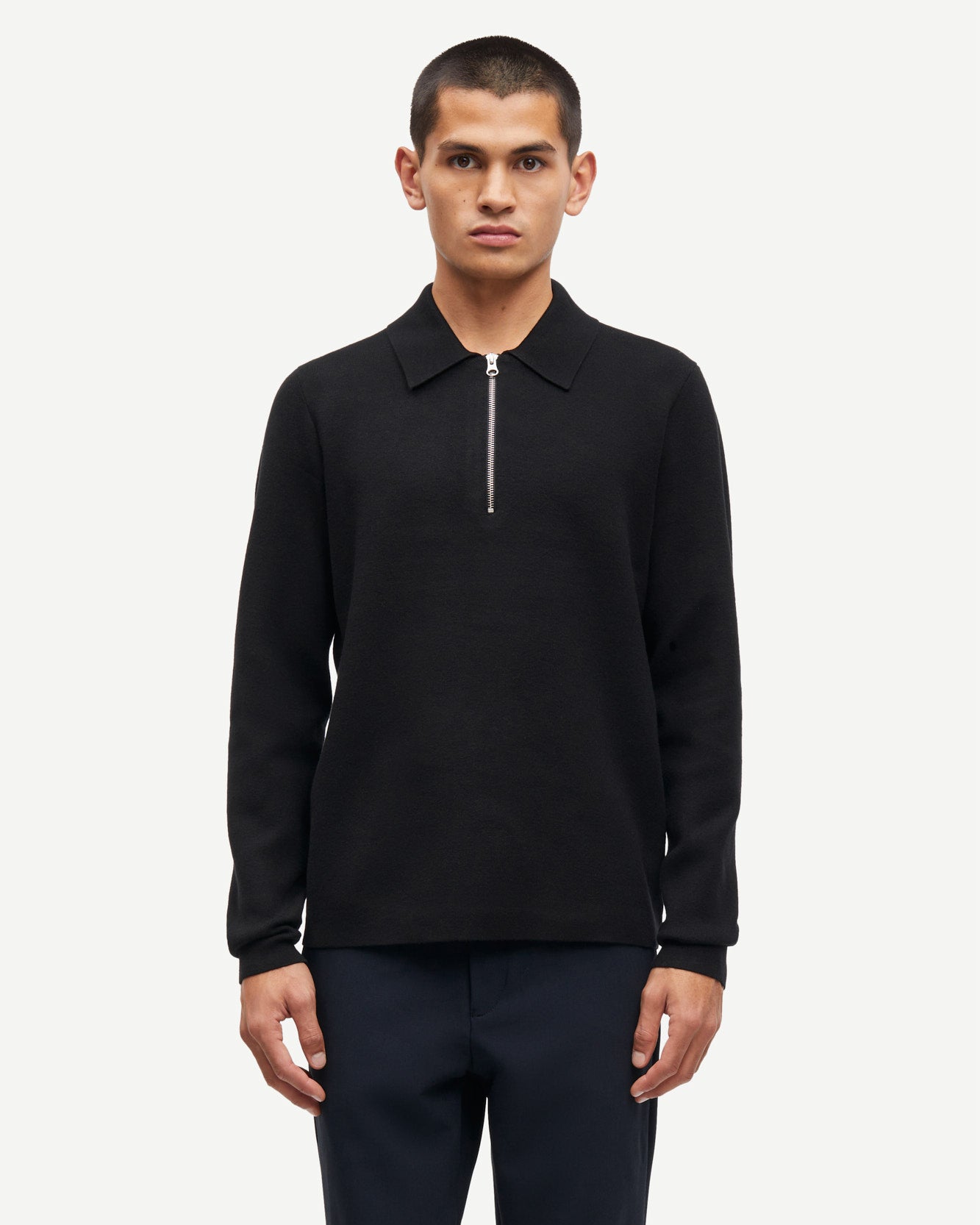 Samsoe Samsoe Polo Guna Half Zip Nera