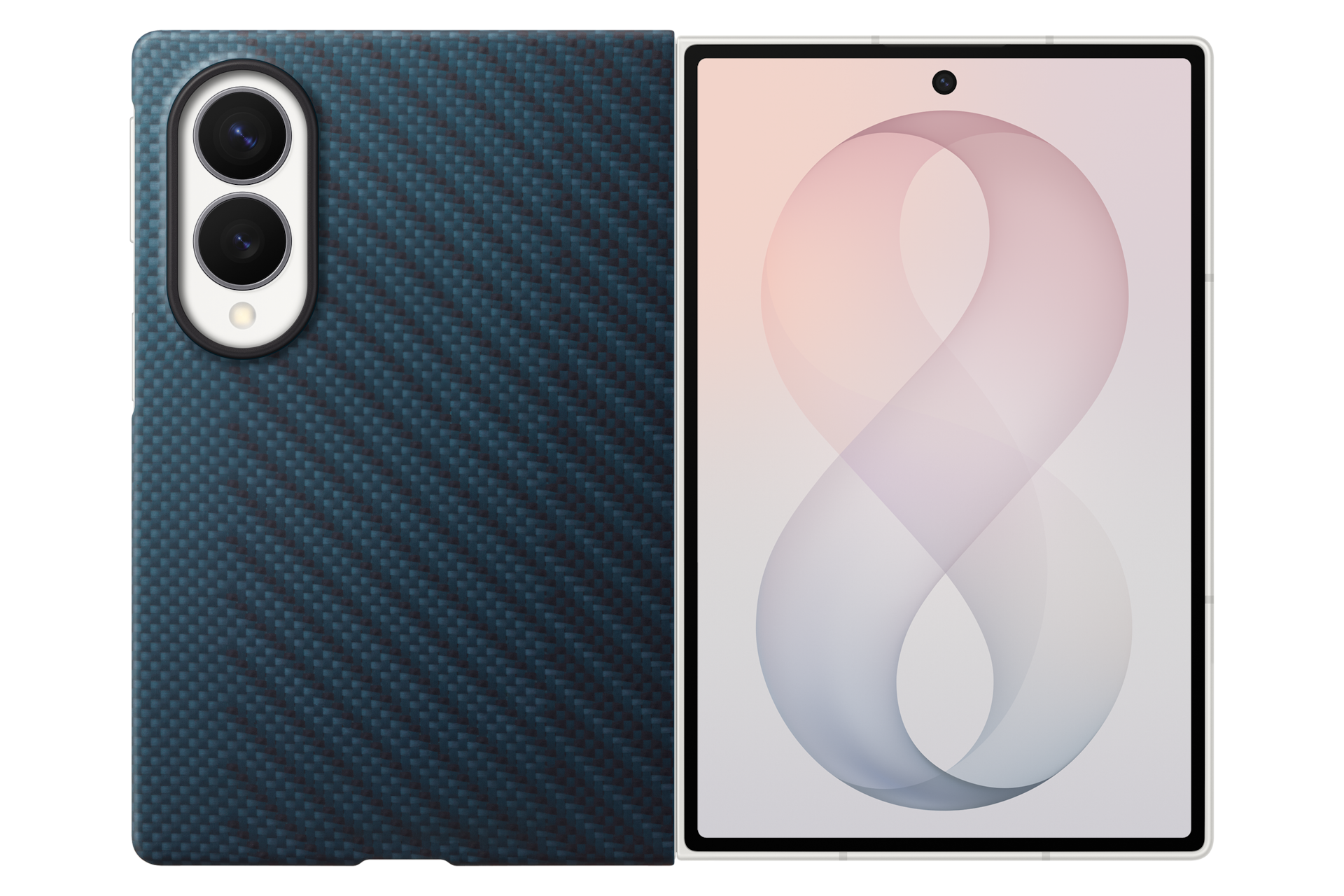 SAMSUNG Carbon Magnet Case COVER per Samsung Galaxy Z Fold8, Blu