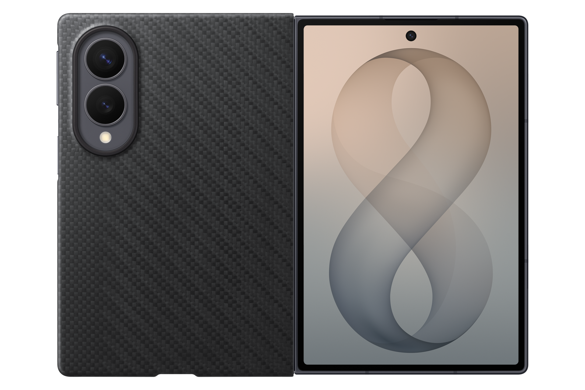 SAMSUNG Carbon Magnet Case COVER per Samsung Galaxy Z Fold8, Nero